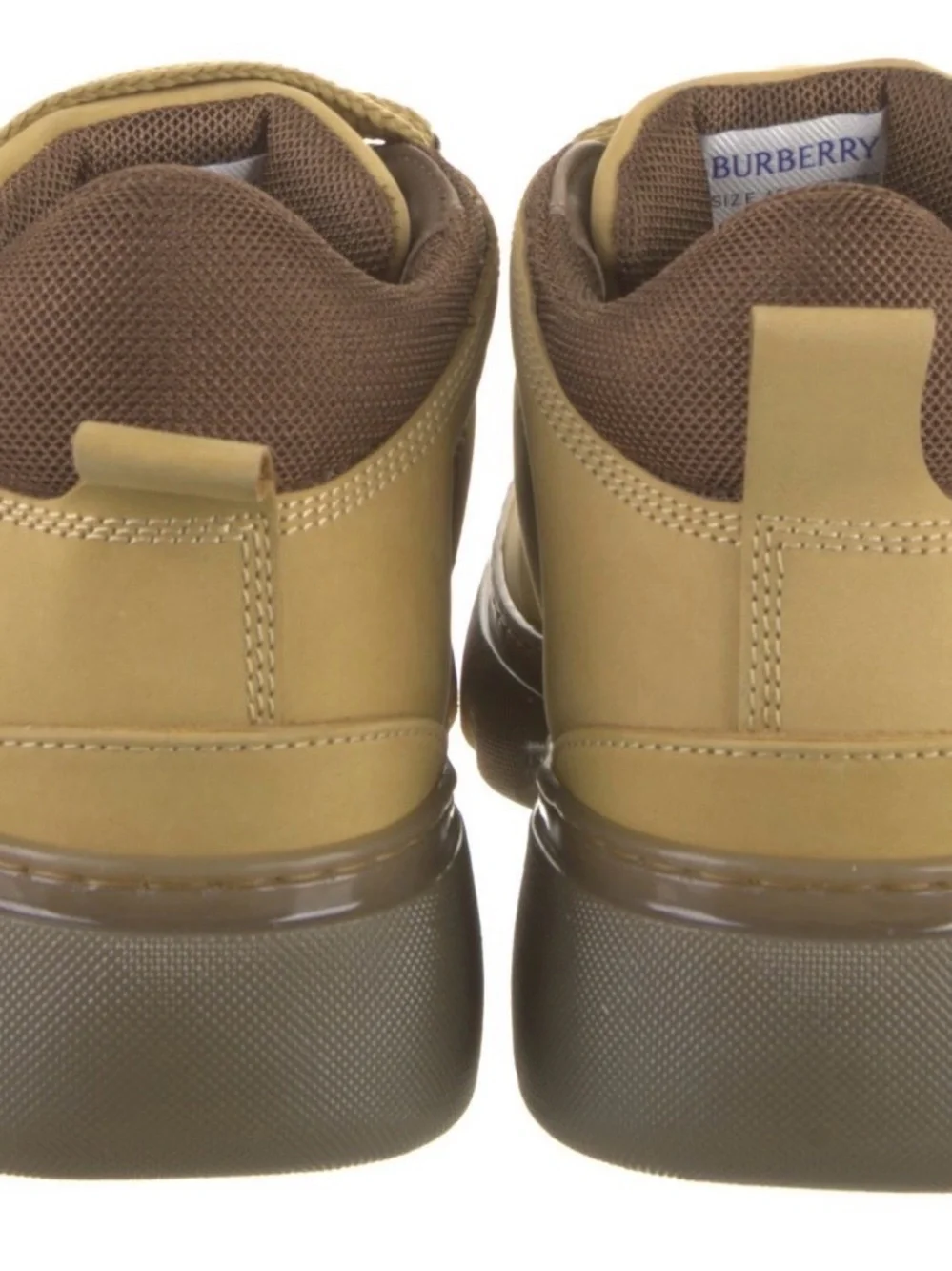 Men's Burberry Tan Suede Lace-Up Casual Boots